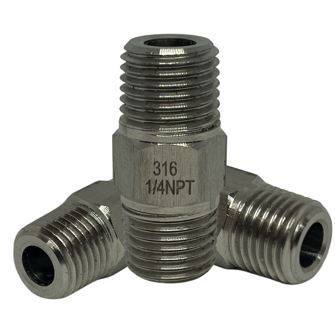 thumbnail image 2 of 2-Pack 6506-04-04 Hydraulic Adapter Fittings - 1/4" Female NPT To 1/4" Female JIC 37° Swivel 2 of 11