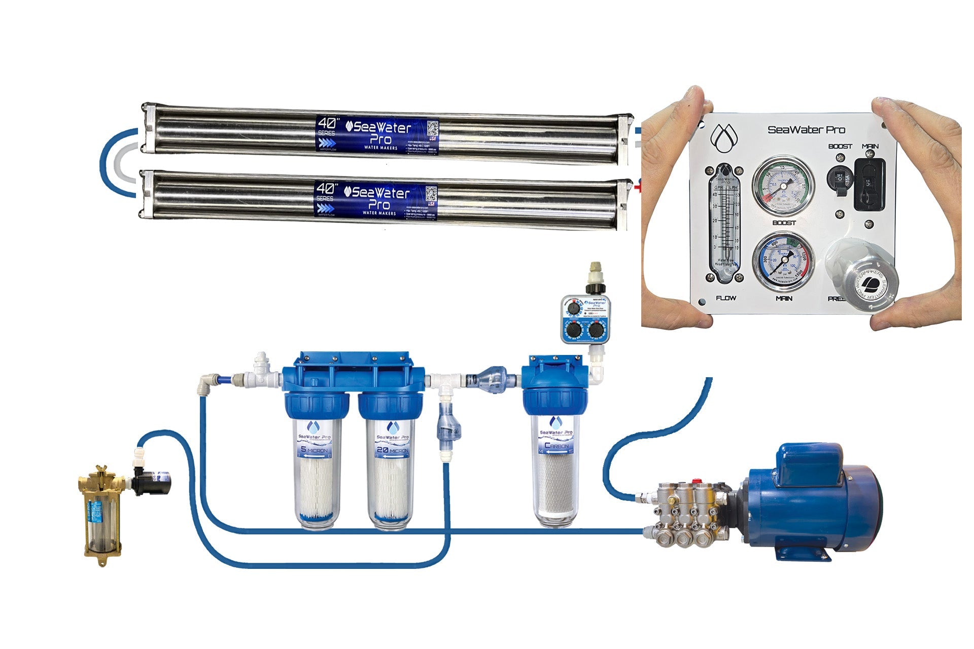 TDS analyzer with in-line Tee – SeaWater Pro