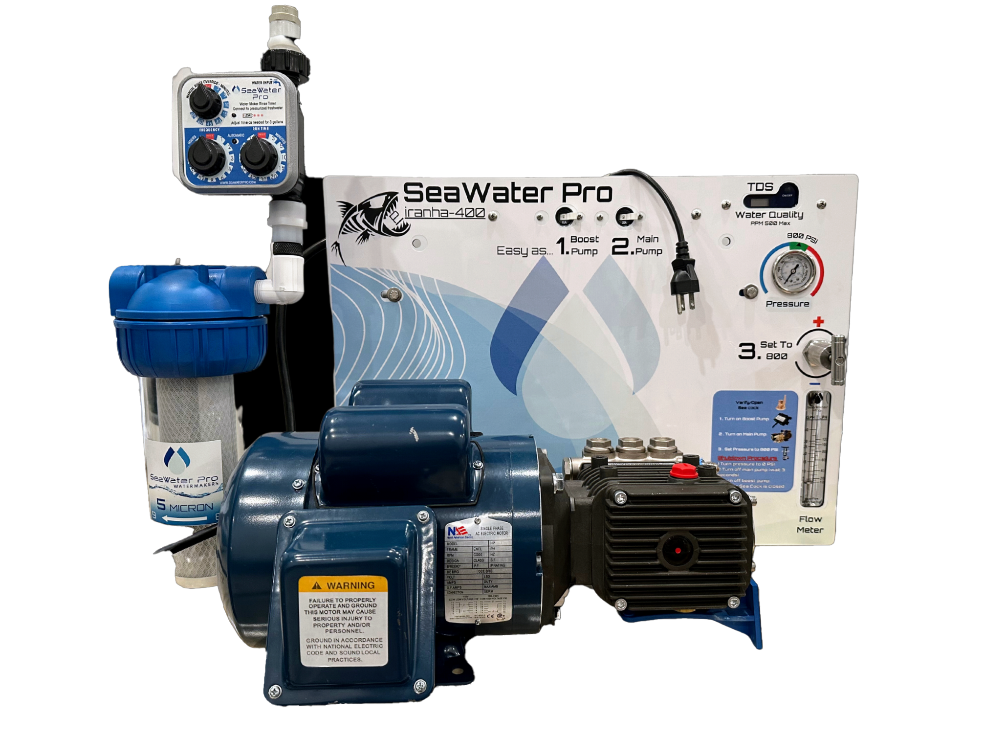 Piranha 25GPH (22"x16") Quad Stack Compact Modular Watermaker