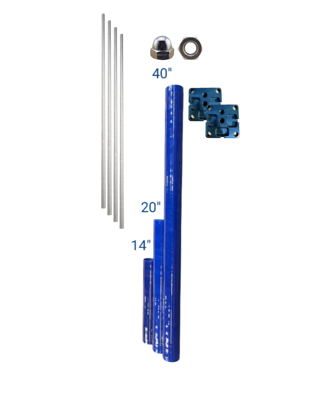Membrane Housing Only (Composite 14", 20", 40") Endcap / Rods Included