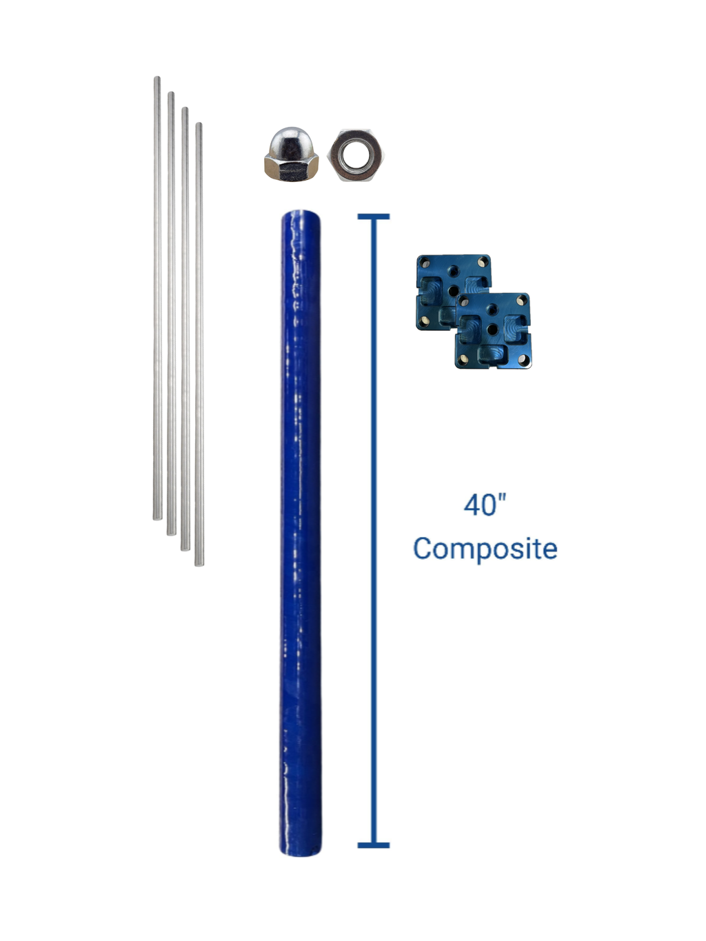 Membrane Housing Only (Composite 14", 20", 40") Endcap / Rods Included