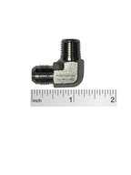 Fitting: Elbow 1/4" NPT Male  x 3/8" JIC male for high pressure hose (1)