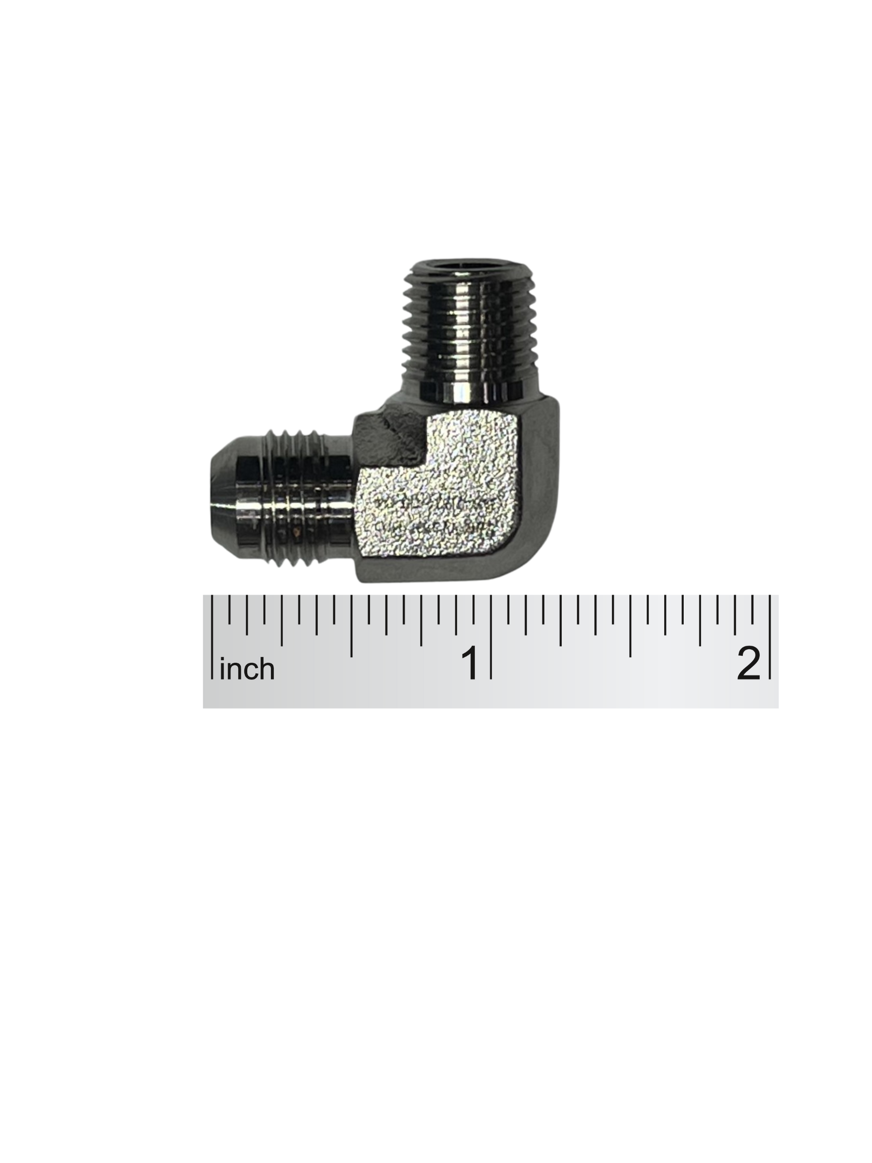 Fitting: Elbow 1/4" NPT Male  x 3/8" JIC male for high pressure hose (1)