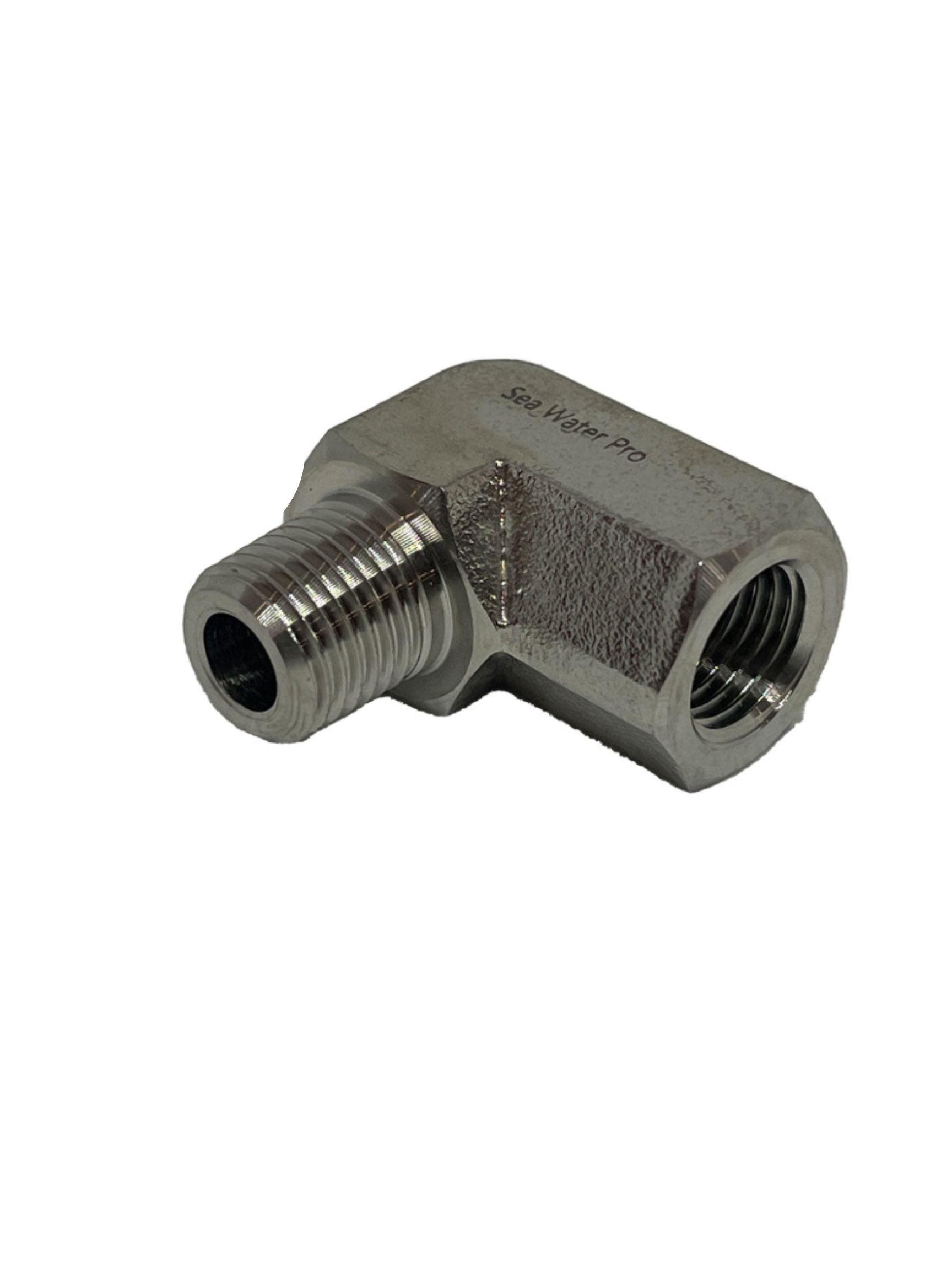 Fitting: Street Elbow, 1/4" Male NPT x 1/4" NTP Female, 90°, 316 stainless steel (1)