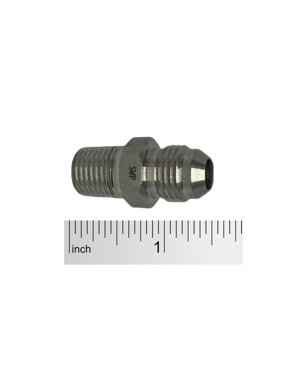 Fitting: NPT 1/4" Male x 3/8" JIC Male - 316 SST straight high pressure hose fitting