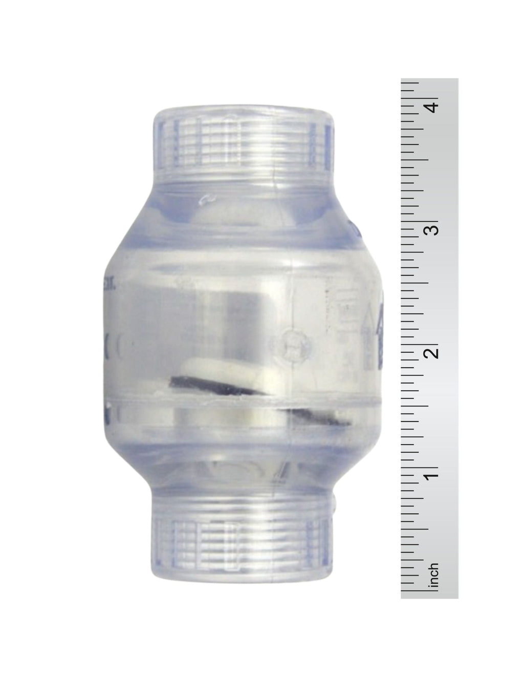 Check Valve, clear PVC, 1/2" NPT female (1)