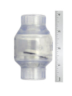 Check Valve, clear PVC, 1/2" NPT female (1)