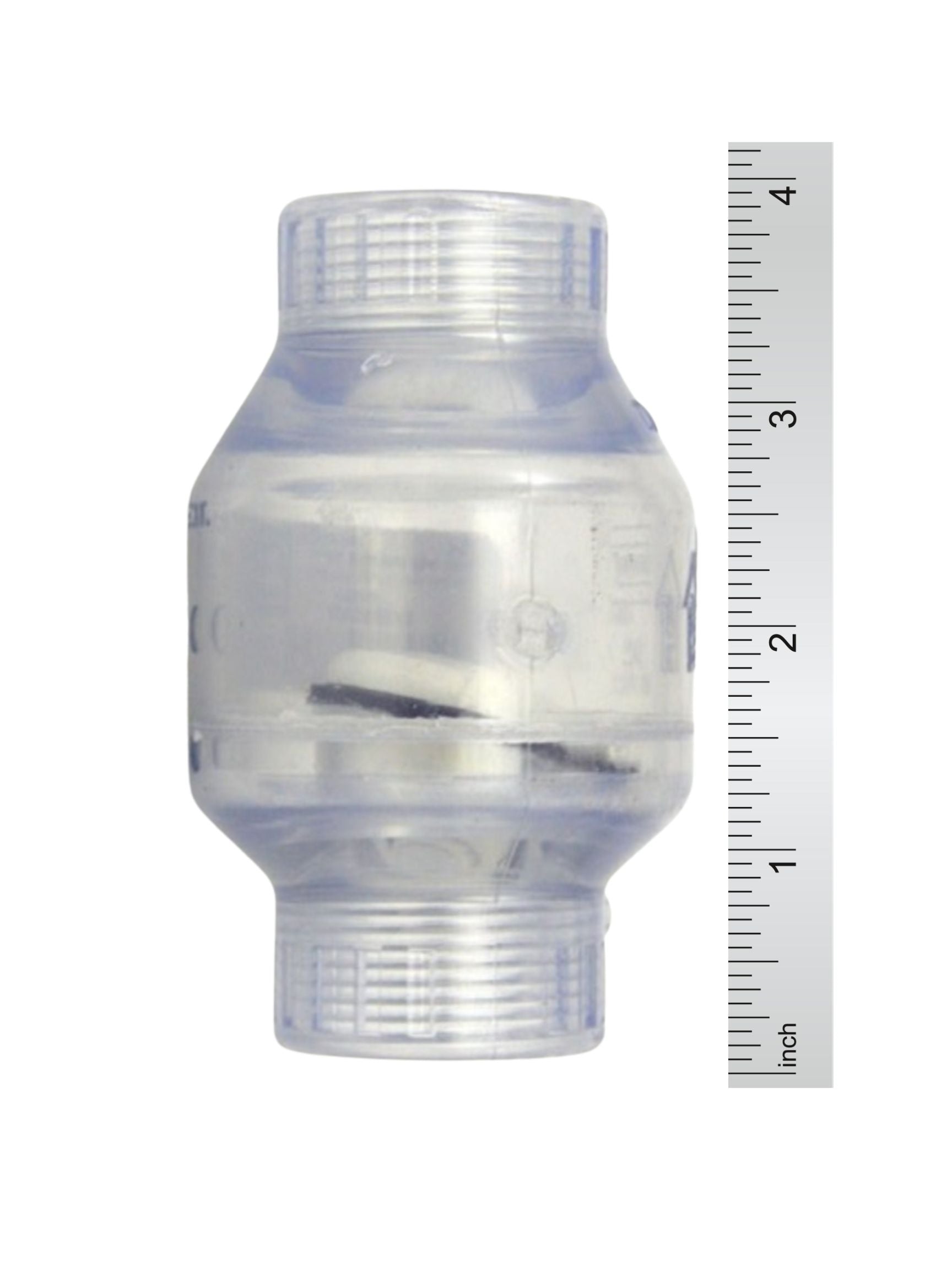Check Valve, clear PVC, 1/2" NPT female (1)