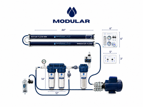 Watermaker: AC 110/220 Volt 970 Watts, 40 GPH Dual Membrane, 1000 gallons per day