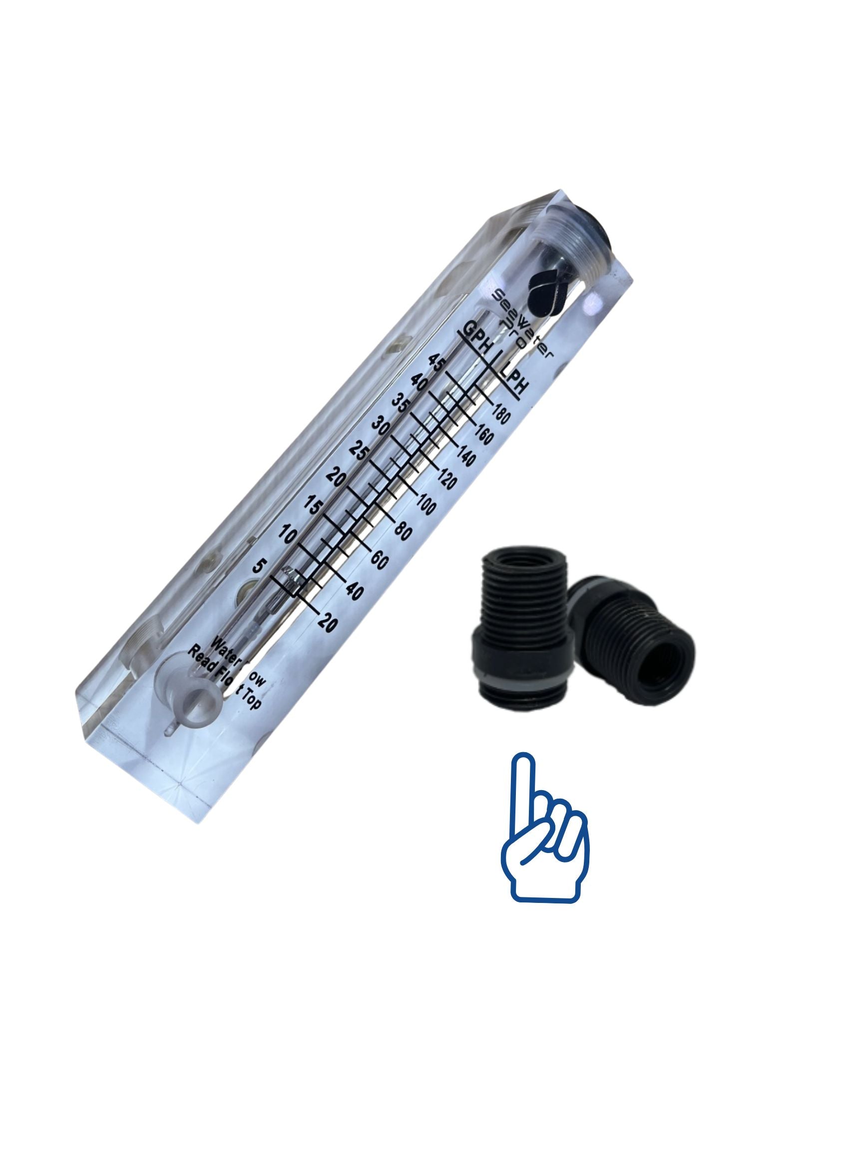 Fitting: flow meter adapter (1)