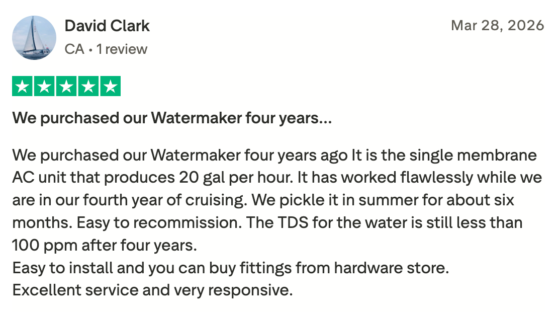 SeaWater Pro TrustPilot Review