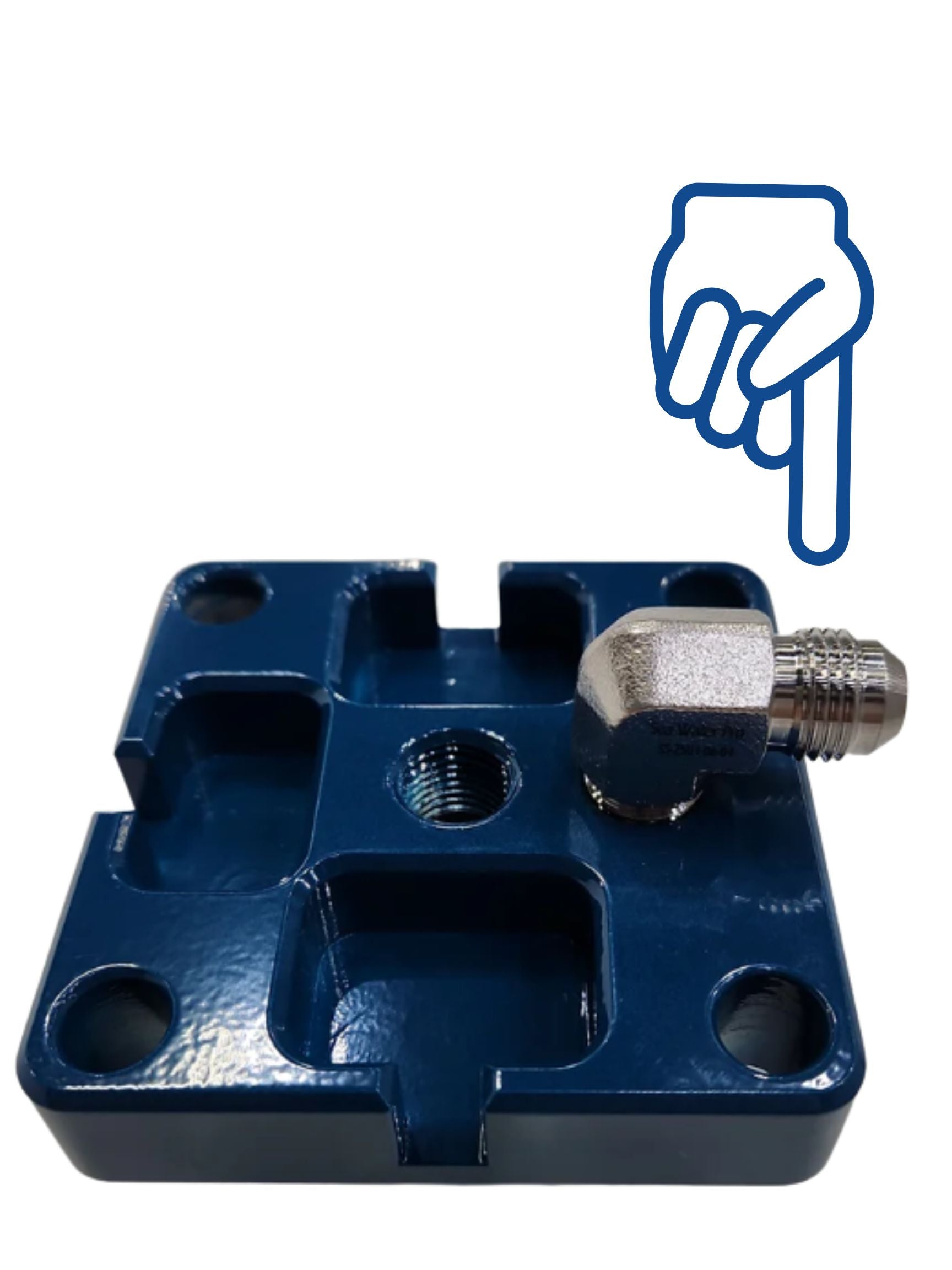 Fitting: Elbow 1/4" NPT Male  x 3/8" JIC male for high pressure hose (1)