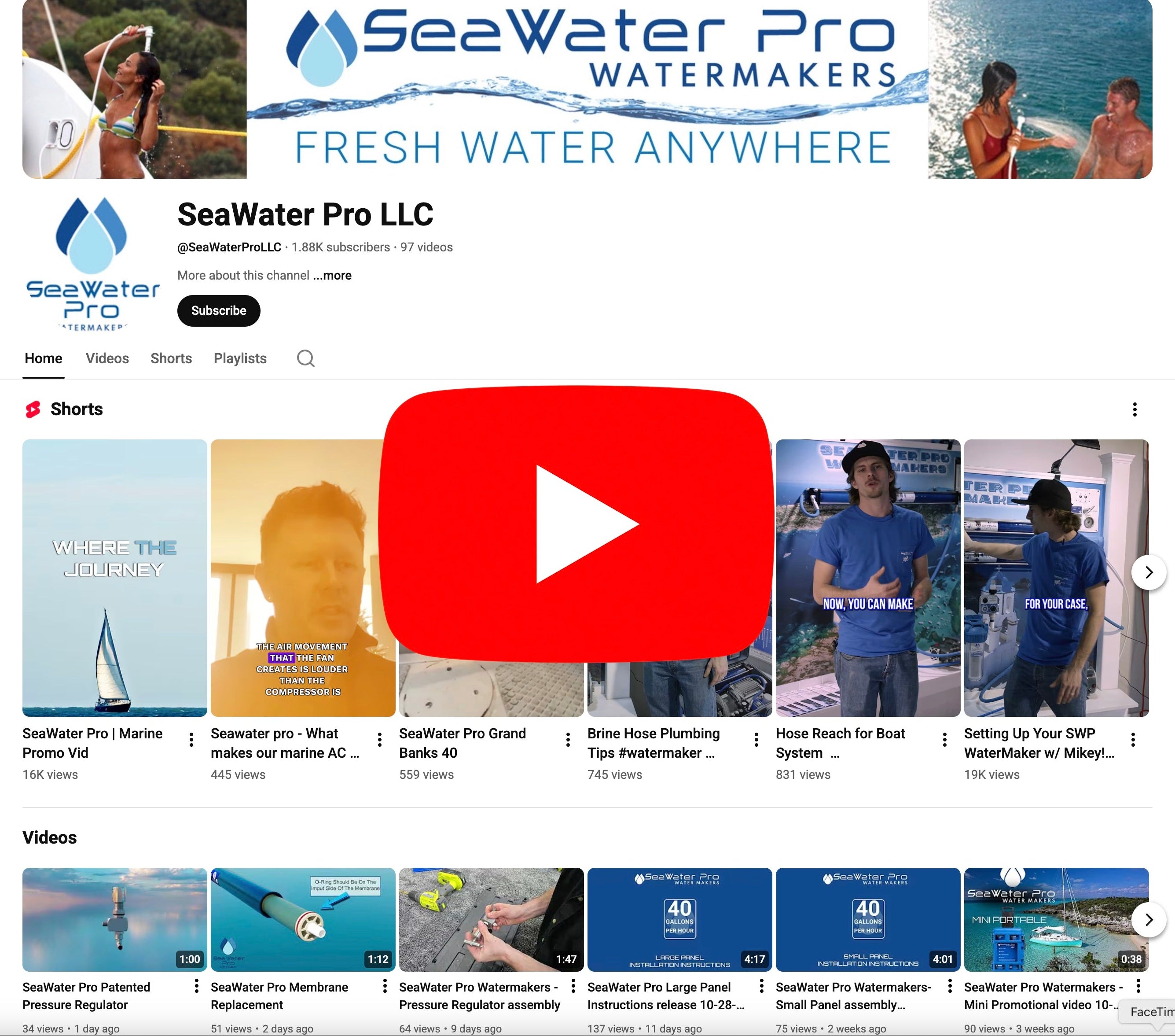 SeaWater Pro Youtube
