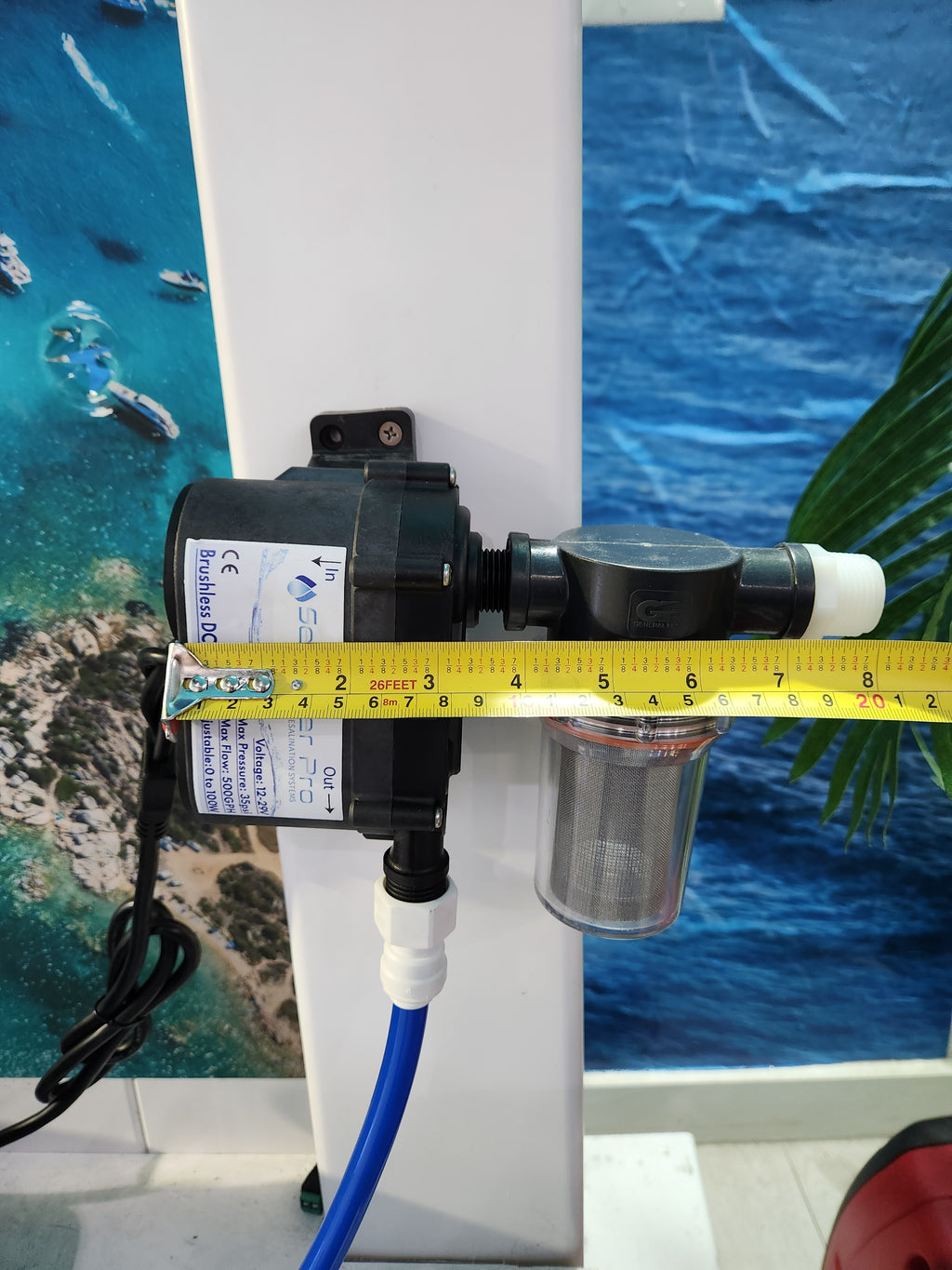 Boost Pump, Two stage, 30 psi, 500 GPH measurements
