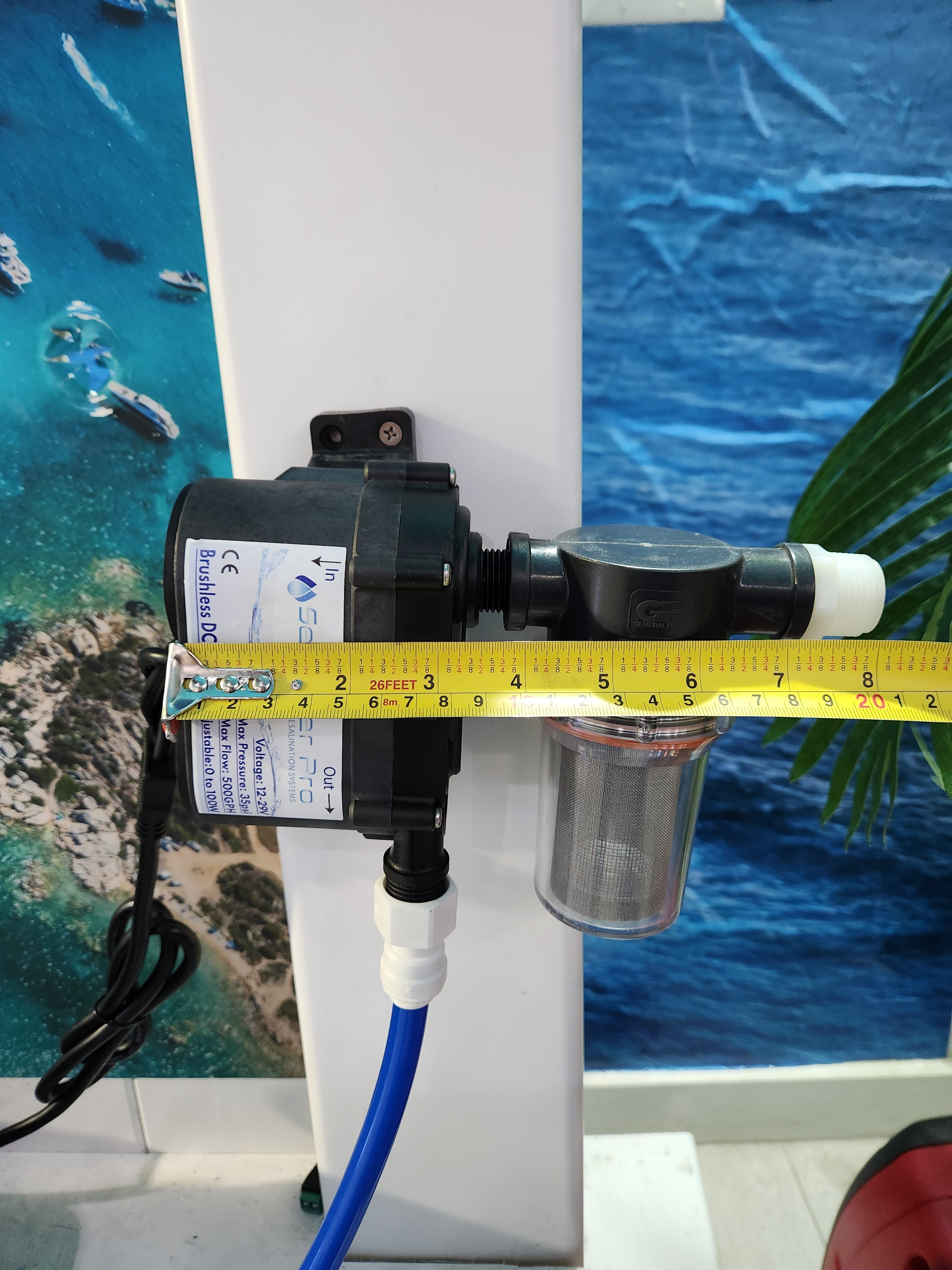 Boost Pump, Two stage, 30 psi, 500 GPH measurements