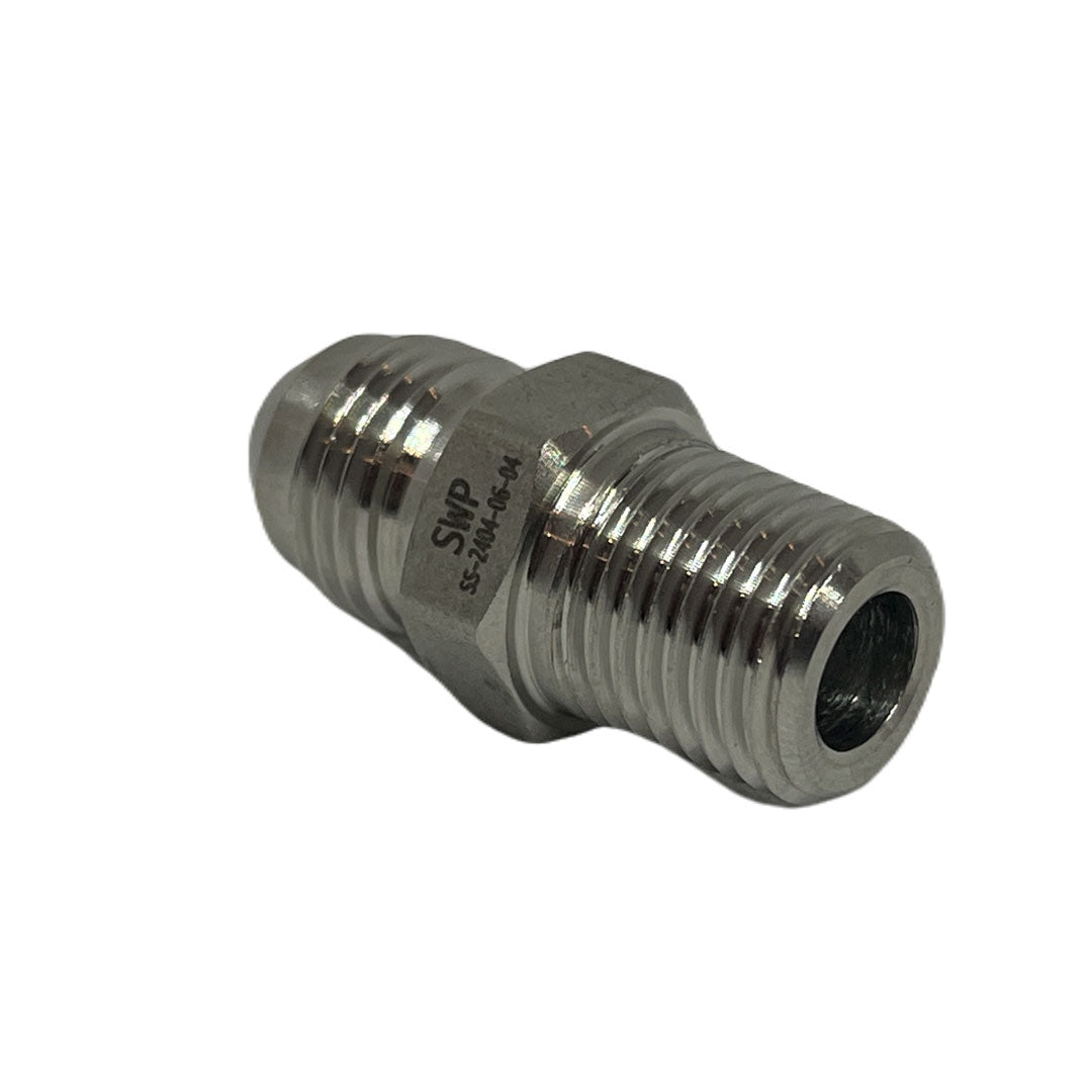 NPT 1/4" x 3/8" male high pressure hose fitting right