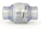 Check Valve, clear PVC, 1/2" NPT female