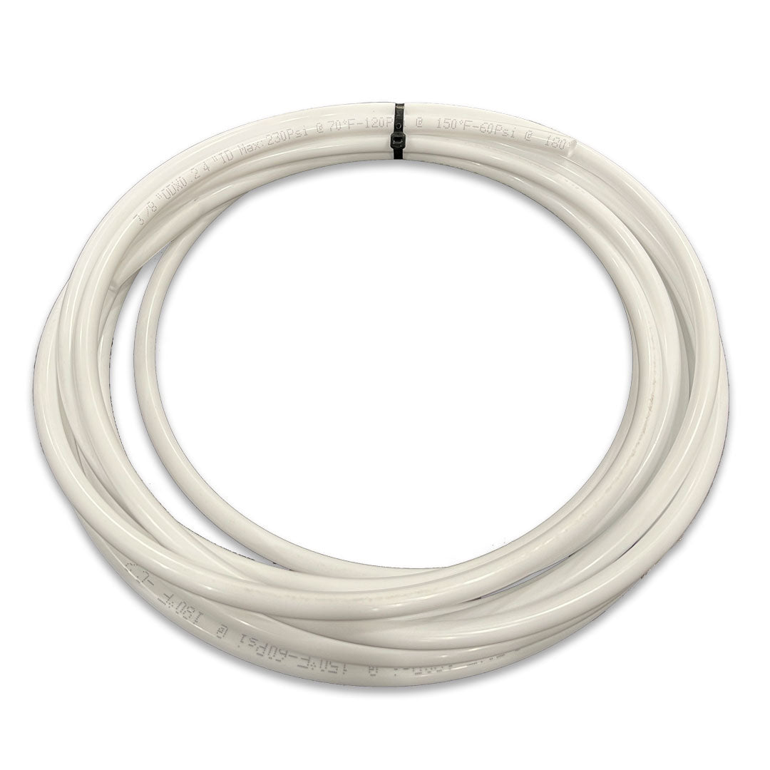 White 3/8" OD tubing for fresh water